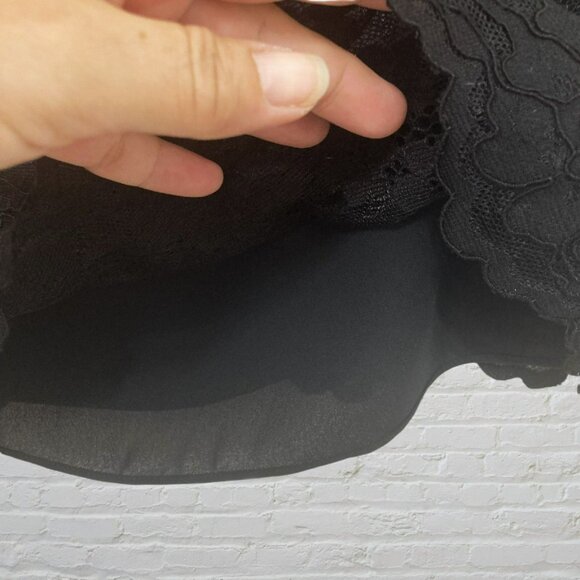 Rebecca Taylor Off Shoulder Lace Black Top Size 8 NWOT - Picture 9 of 13